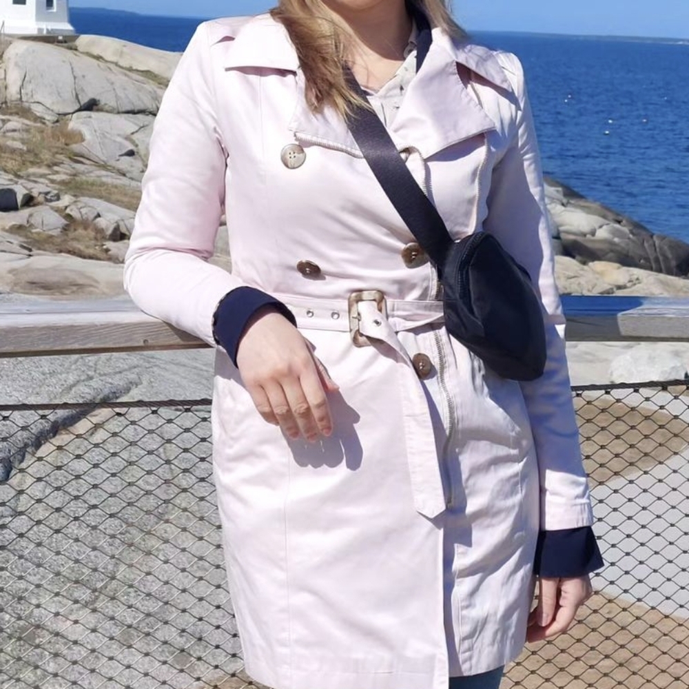 Light pink trench coat